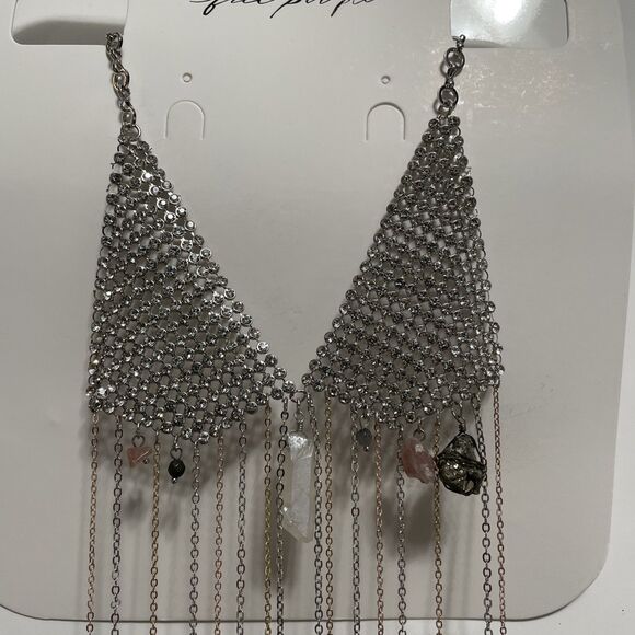 Free People Ariana Ost No Halo Body Chain Necklace Fringe Bohemian Festival NWT - Picture 3 of 8